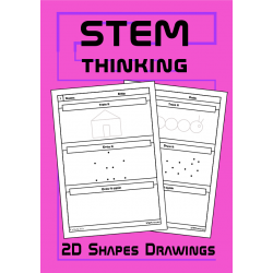 2D Shapes Drawing Worksheets, Art, STEM, STEAM